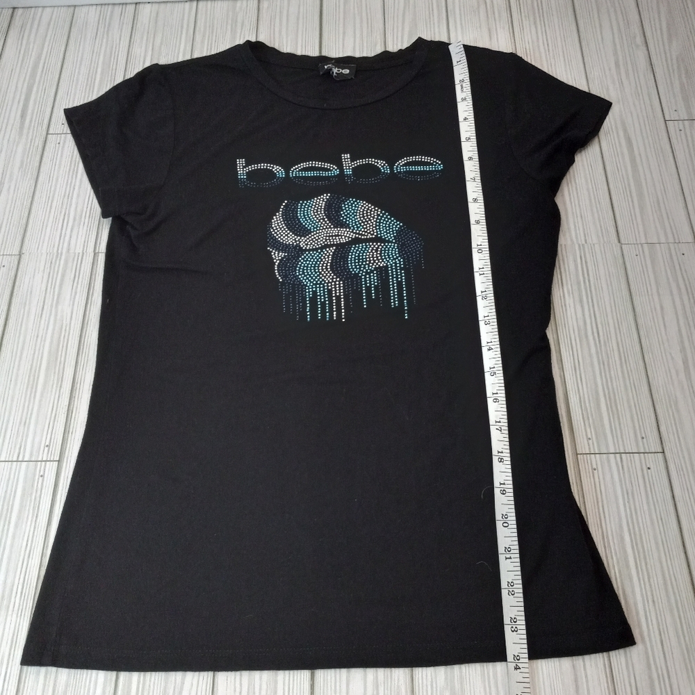 Bebe Y2K Rhinestone Lips Print Tee - Picture 6 of 6